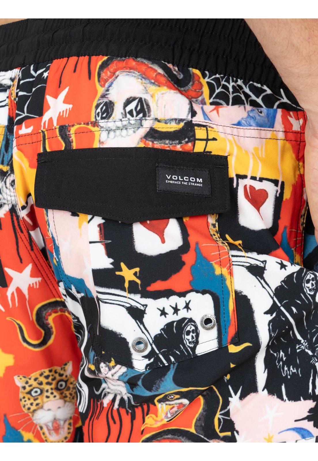Traje De Baño Corto Tinta Multicolor Hombre Volcom-2