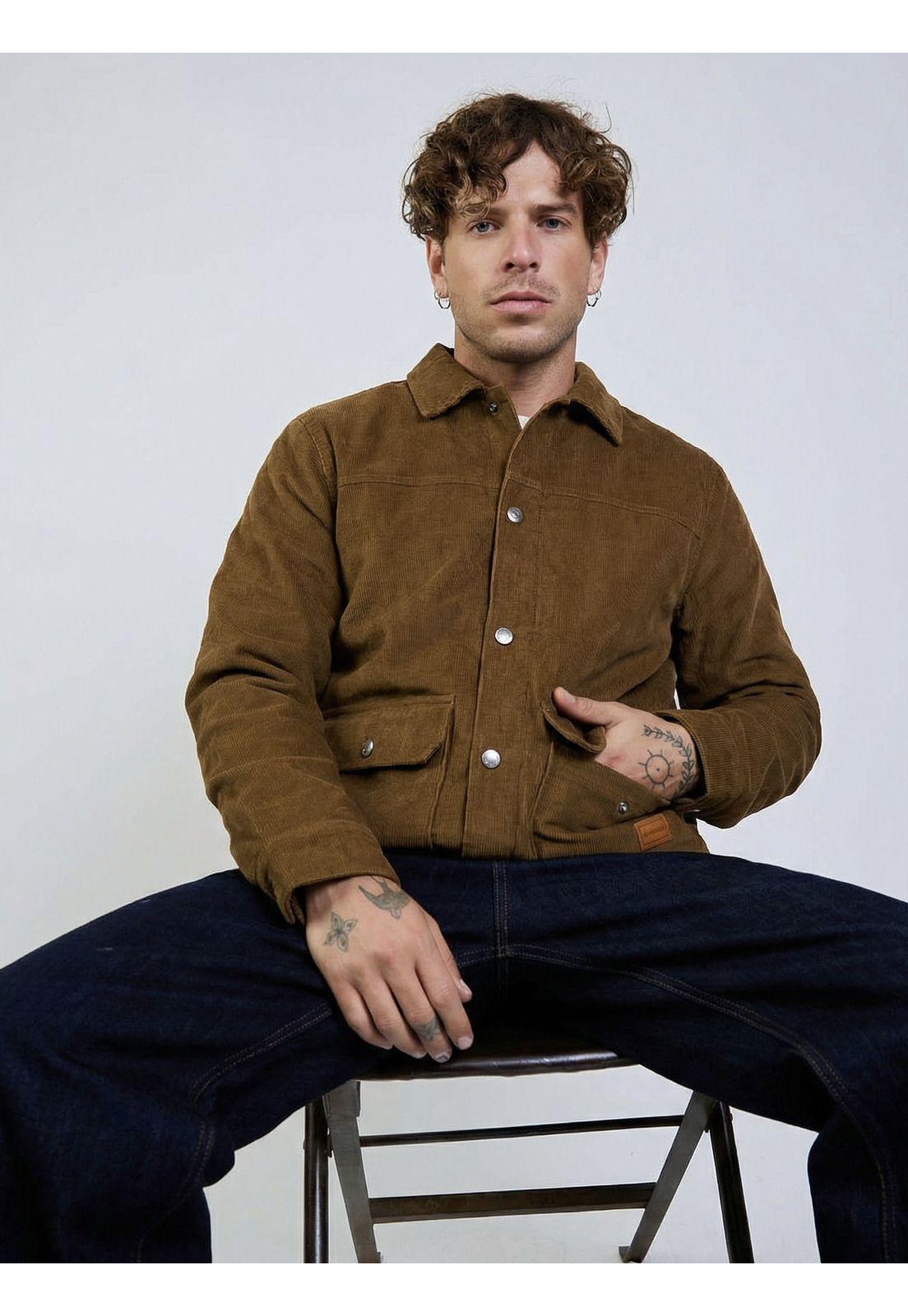 Overshirt Burnside Café Hombre Volcom-4