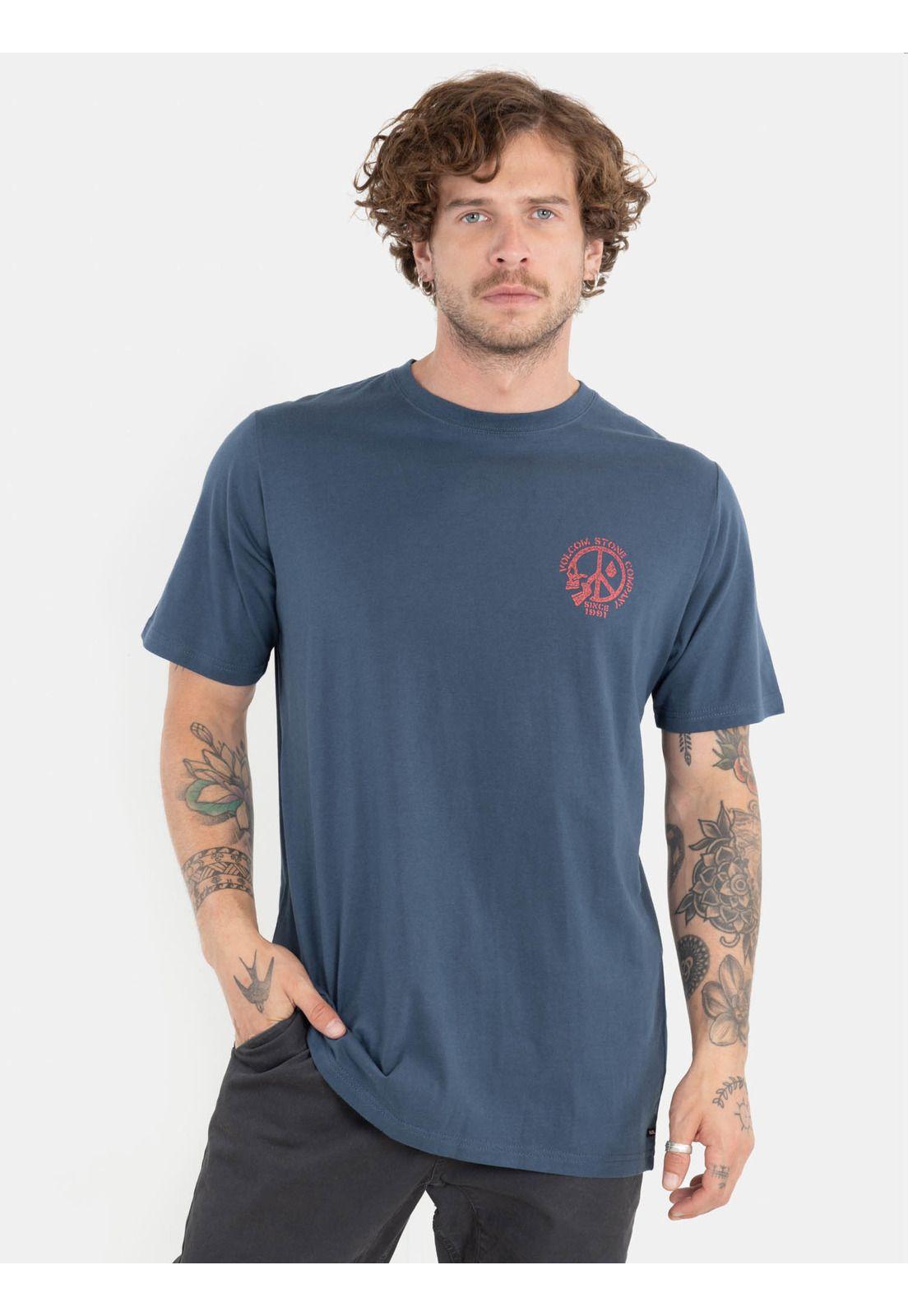 Polera Beliveme Ss Tee Azul Marino Hombre Volcom-0