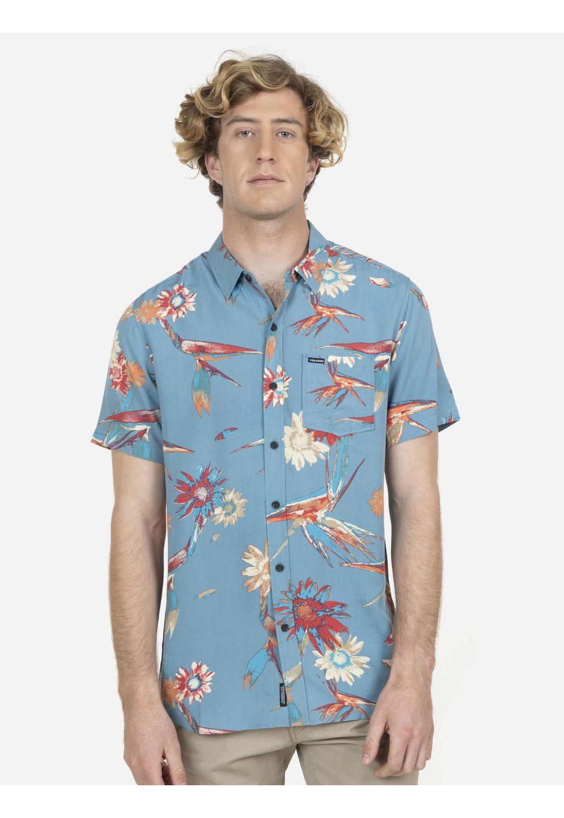 Camisa M/C Hombre 7C336-MV22 Azul Volcom-0