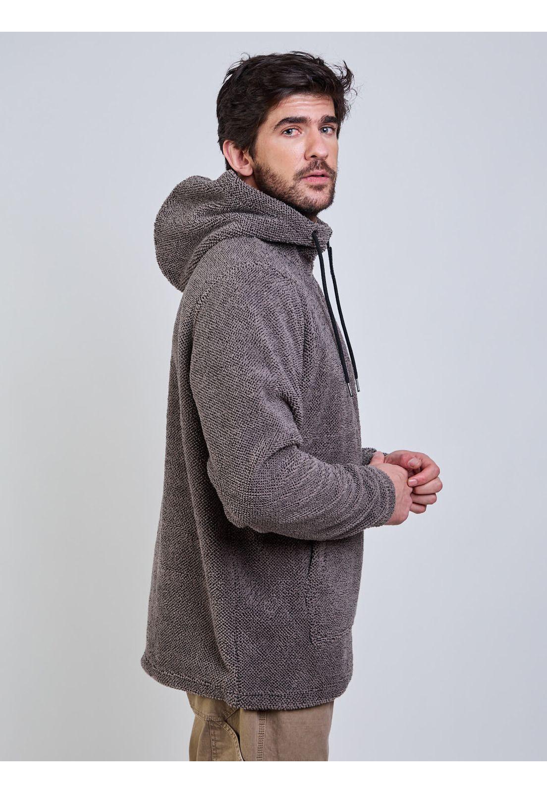 Poleron Bonded Raw Oval Café Hombre Volcom-2