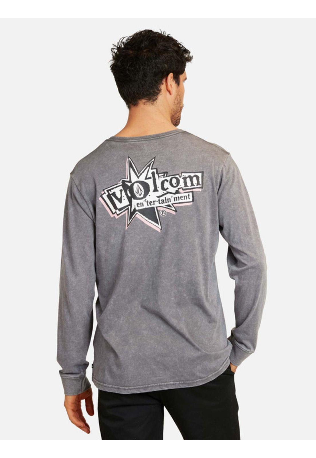 Polera Ent Logo Acid Lst Gris Hombre Volcom-1
