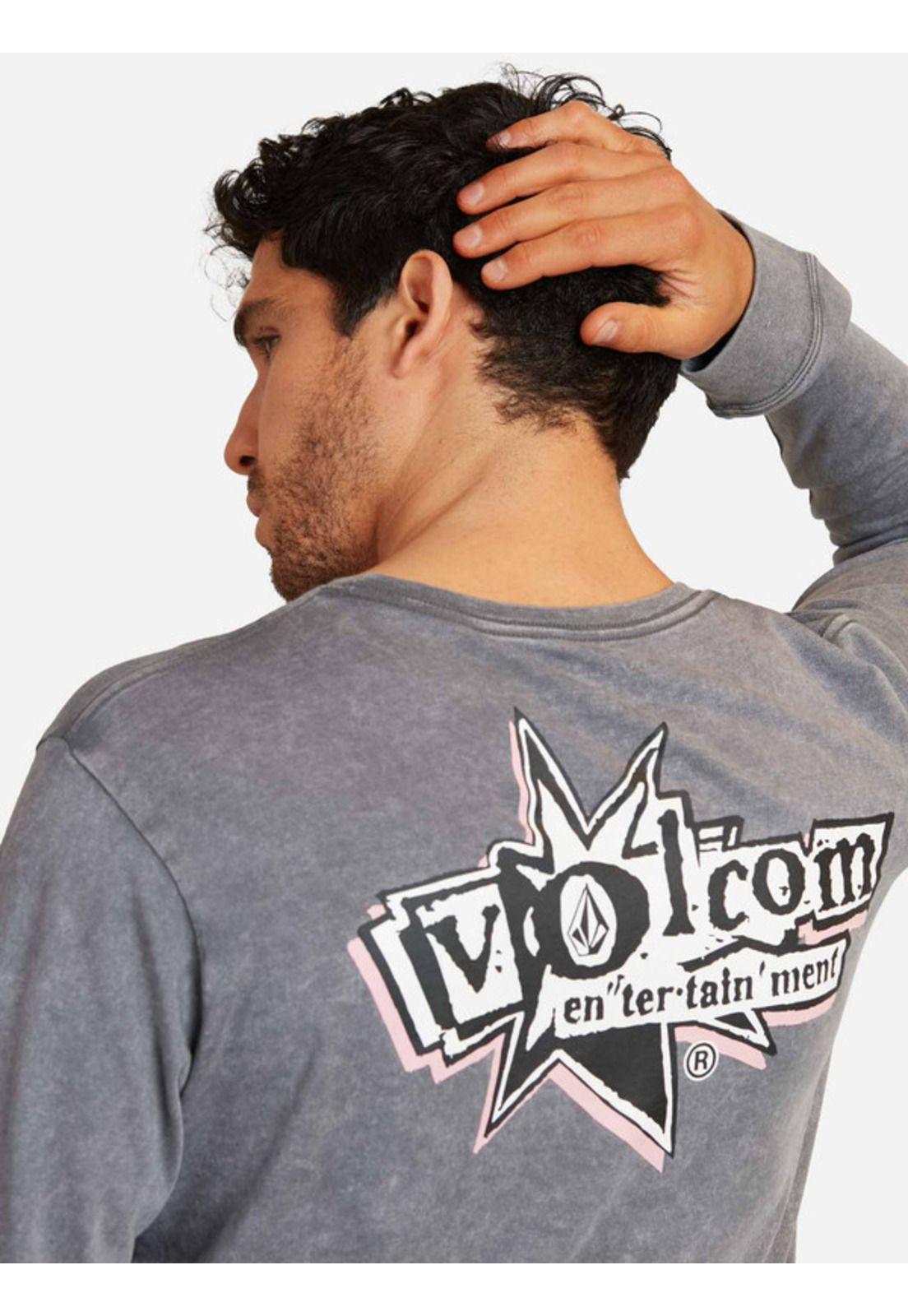 Polera Ent Logo Acid Lst Gris Hombre Volcom-2