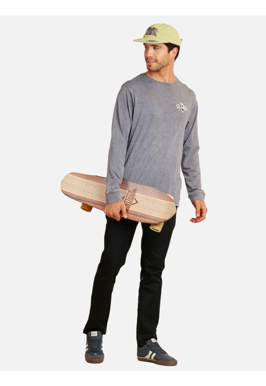 Polera Ent Logo Acid Lst Gris Hombre Volcom-3