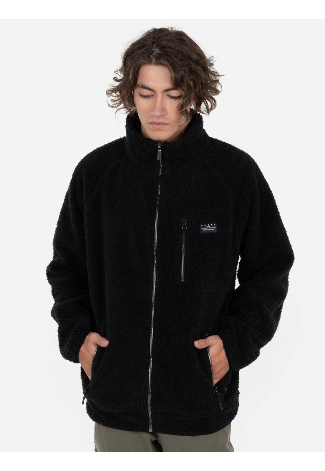 Poleron RSTYACTIVE Hombre Negro Rusty-0