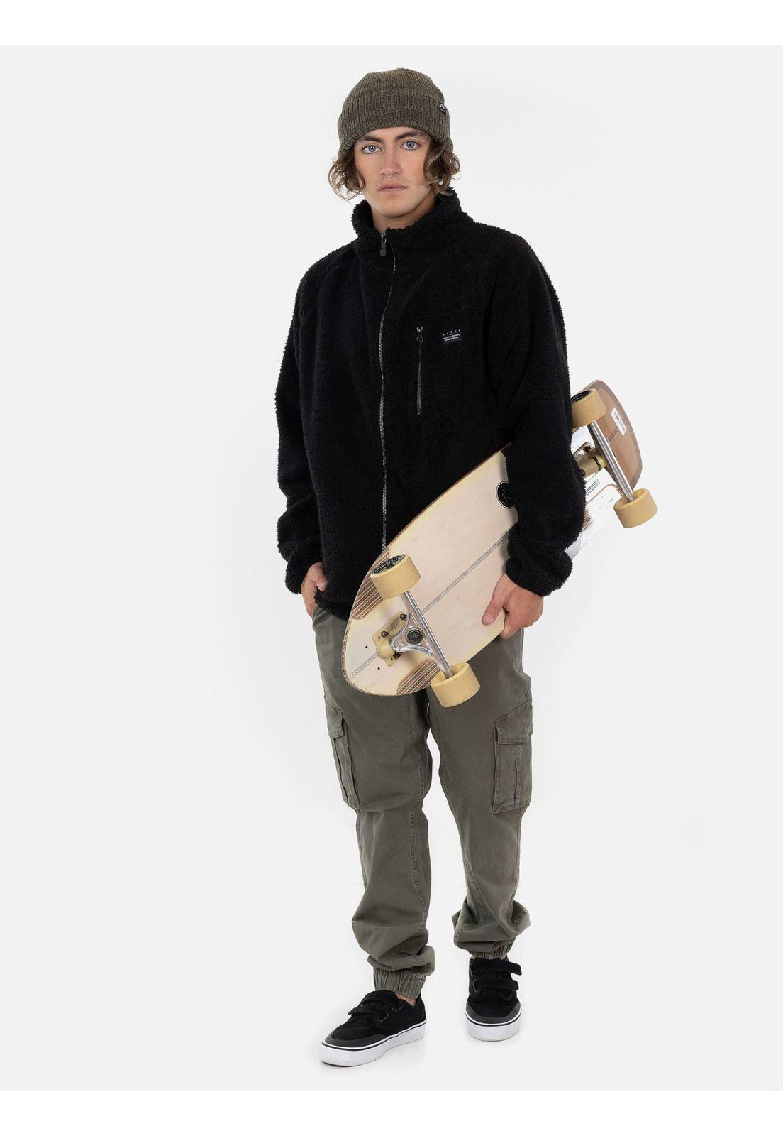 Poleron RSTYACTIVE Hombre Negro Rusty-4