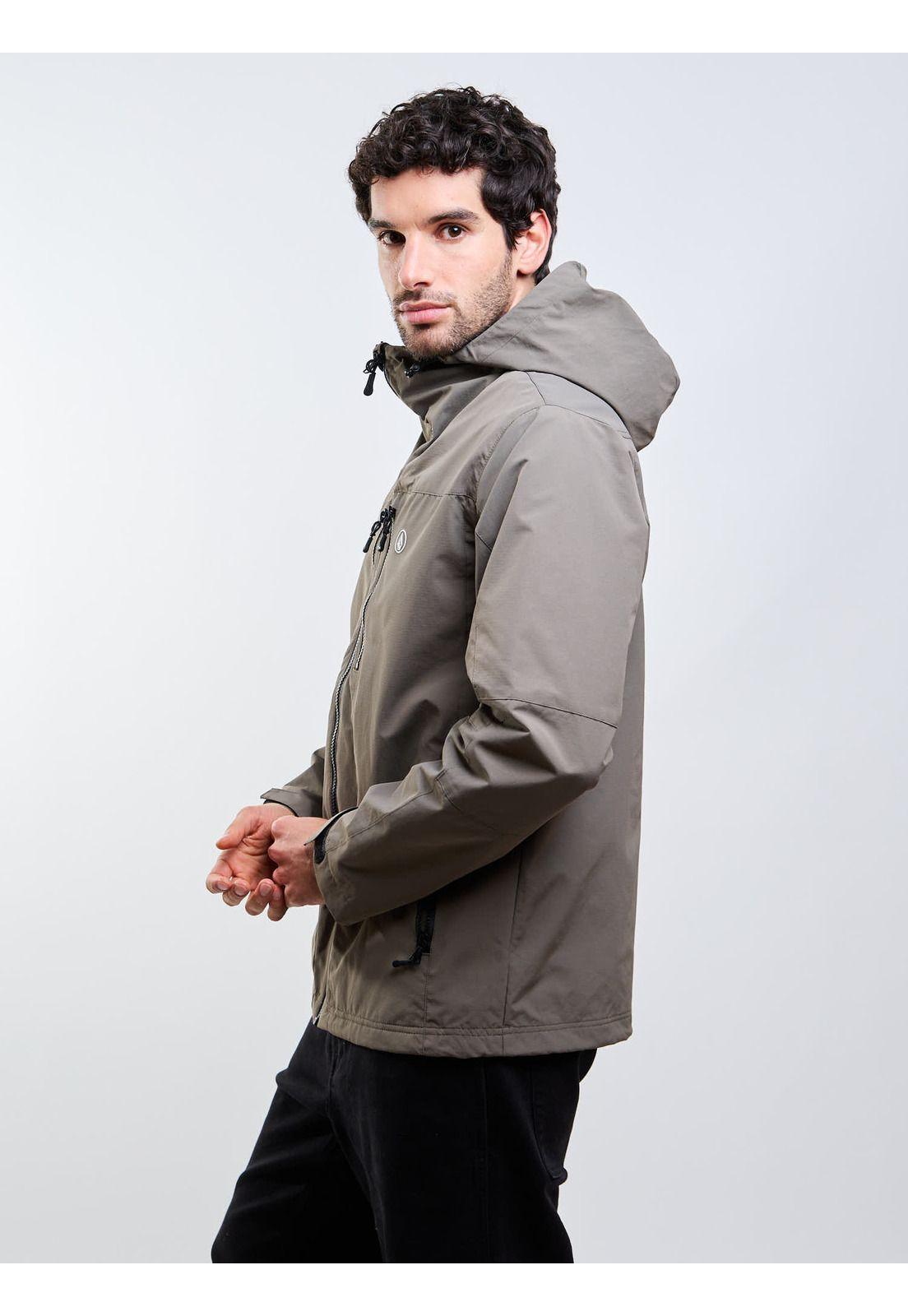 Cortaviento Ironwave Café Hombre Volcom-2
