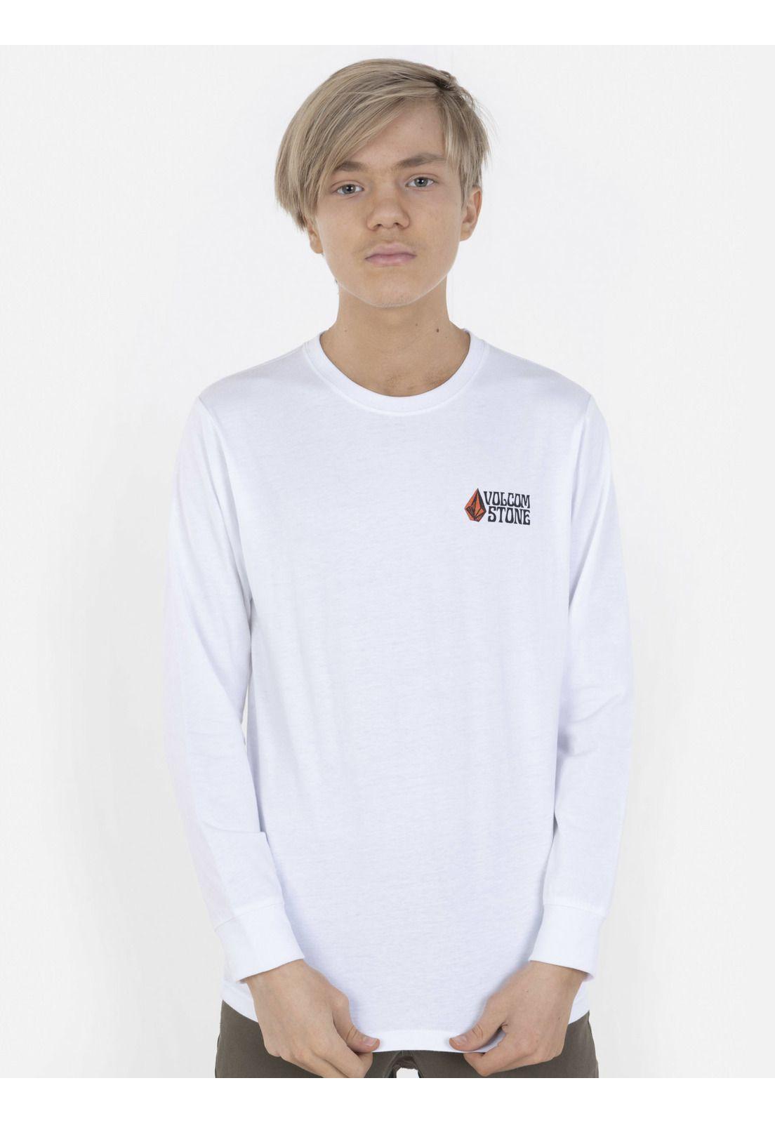 Polera THE UNKNOWN LS TEE Infantil Blanco Volcom-0