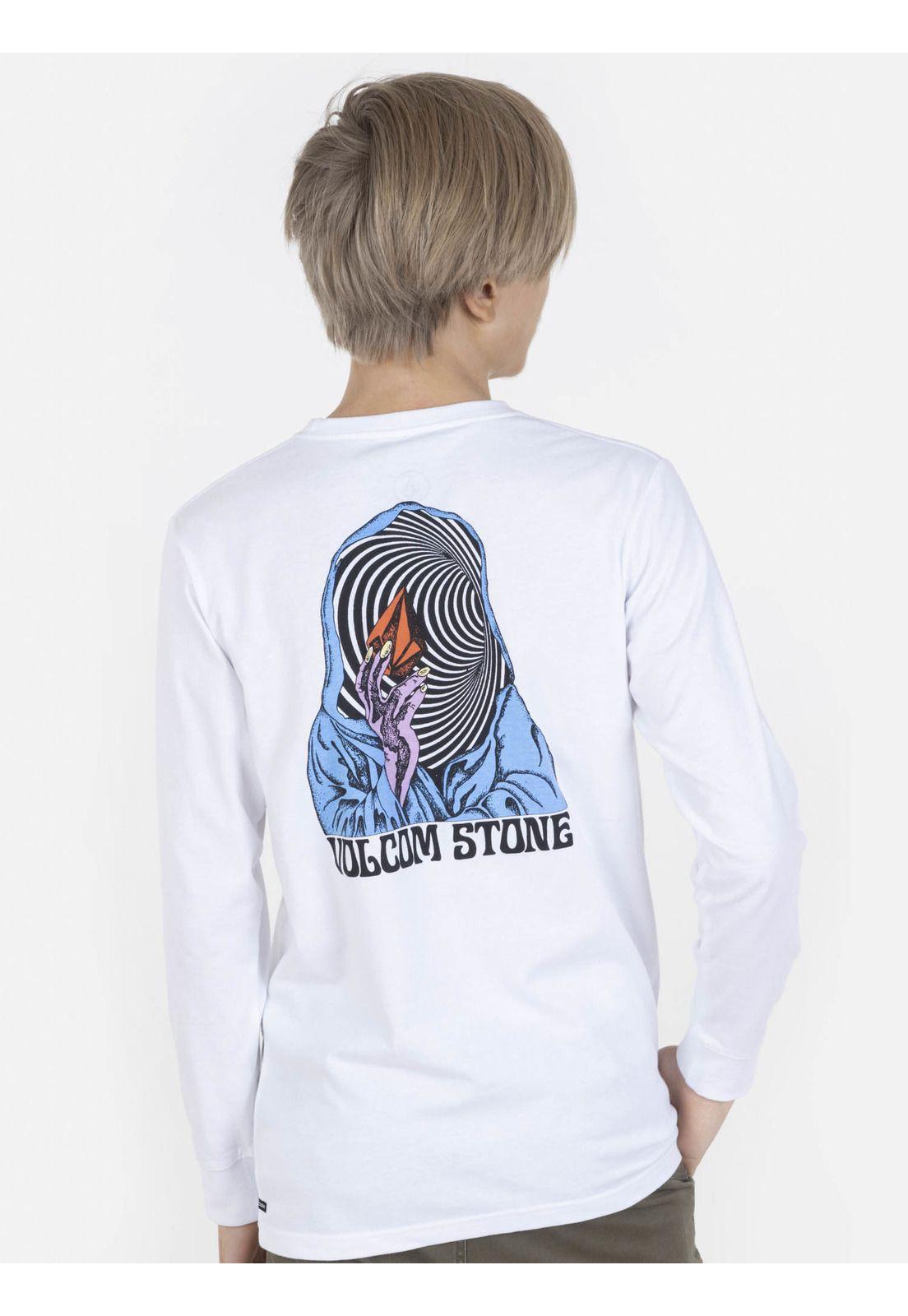 Polera THE UNKNOWN LS TEE Infantil Blanco Volcom-1