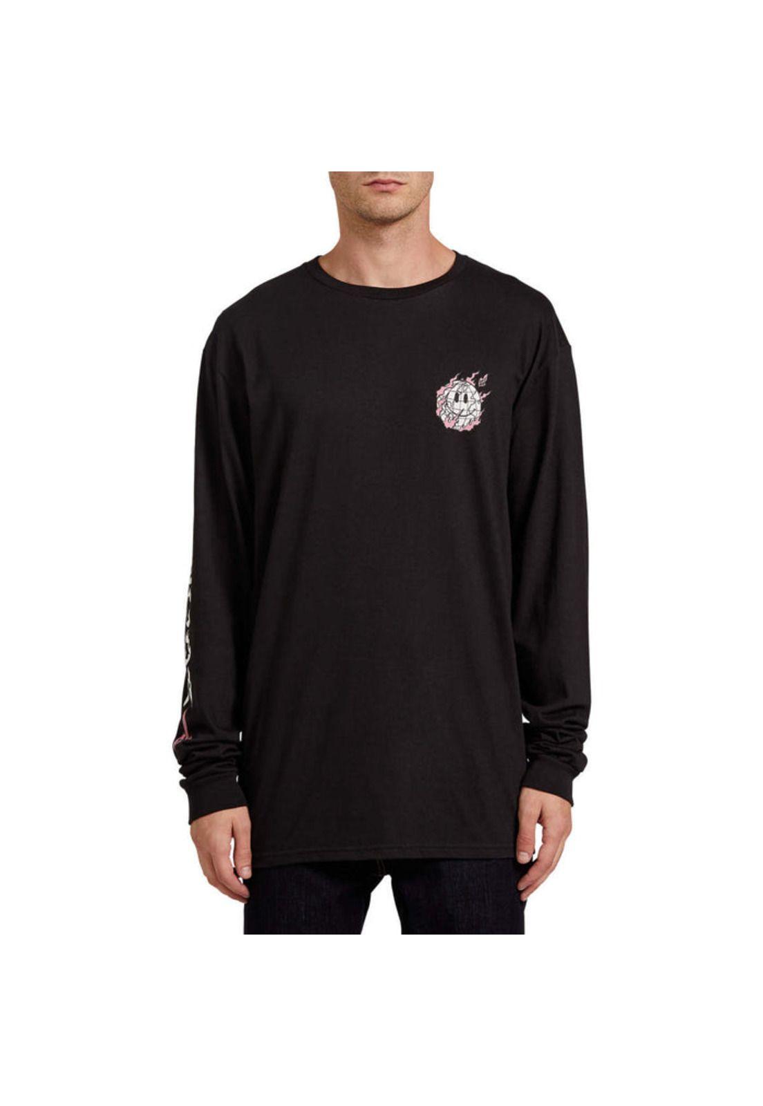 Polera Juvenil KEROSCHEME L/S TEE YOUTH Negro Volcom-0
