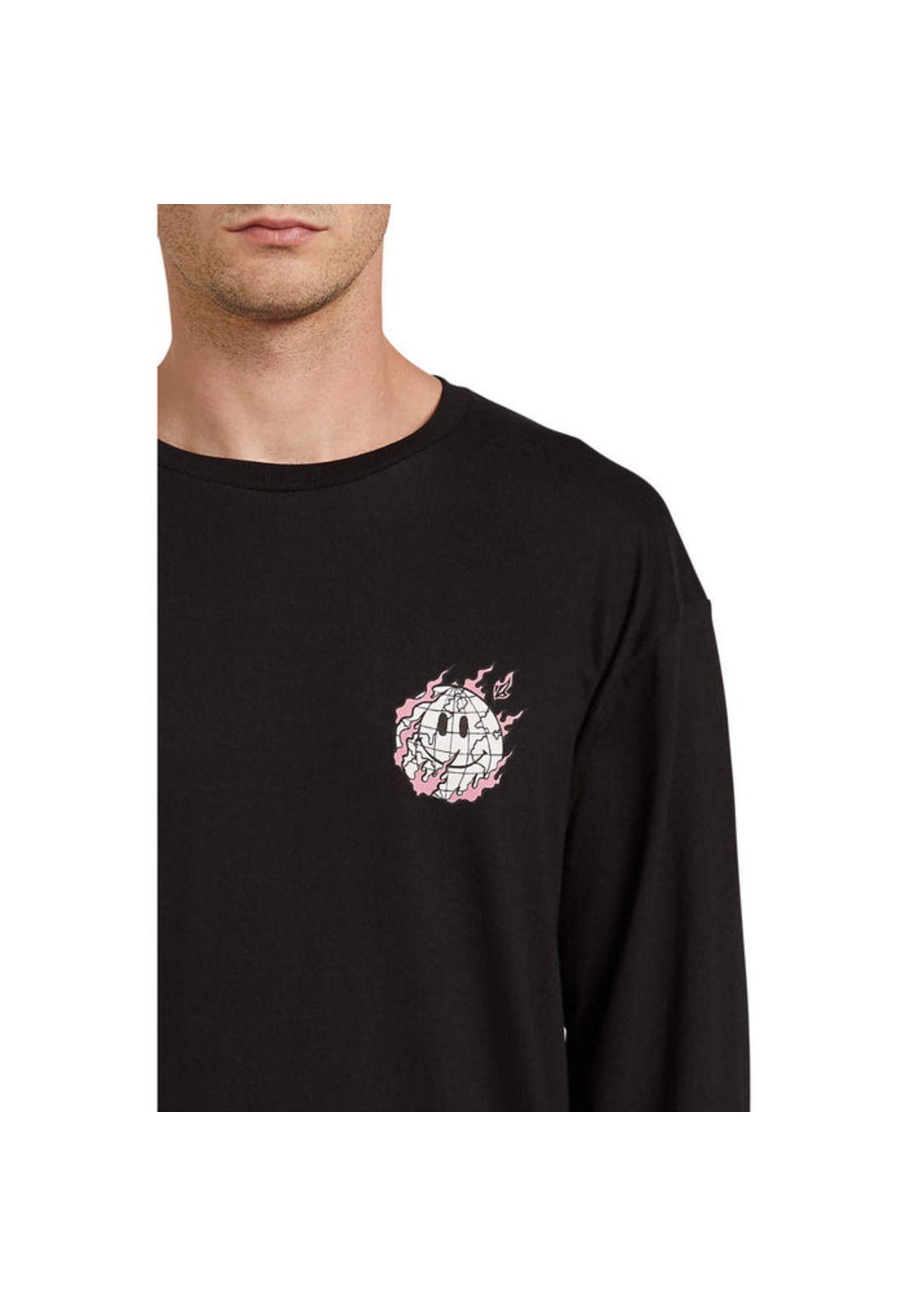 Polera Juvenil KEROSCHEME L/S TEE YOUTH Negro Volcom-2