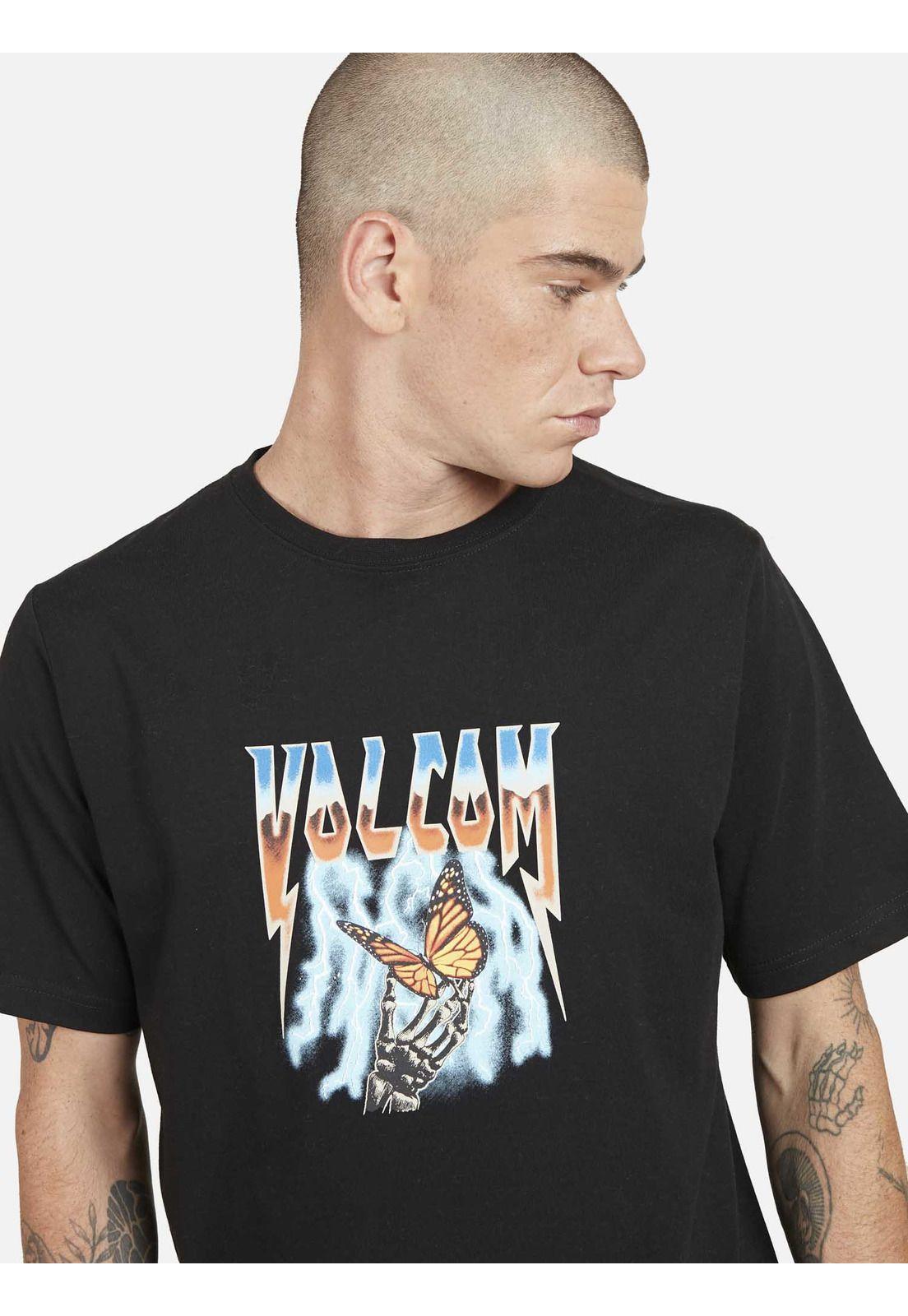 Polera LOGO FILL S/S TEE Hombre Negro Volcom-3