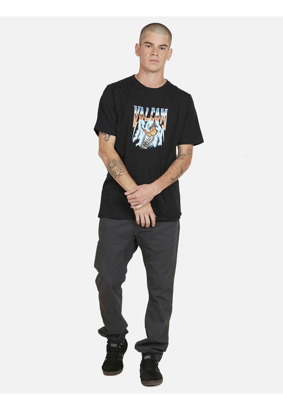Polera LOGO FILL S/S TEE Hombre Negro Volcom-4