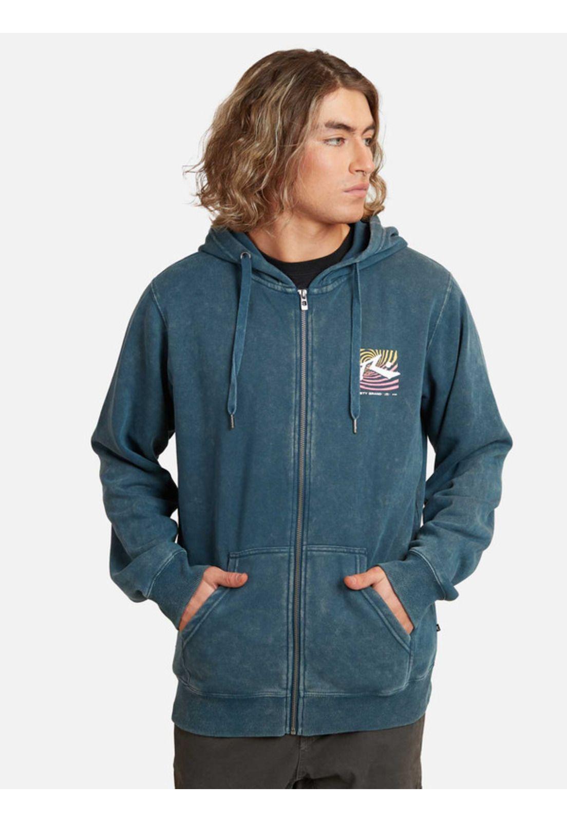 Poleron Madness Acid Full Zip Morado Hombre Rusty-0