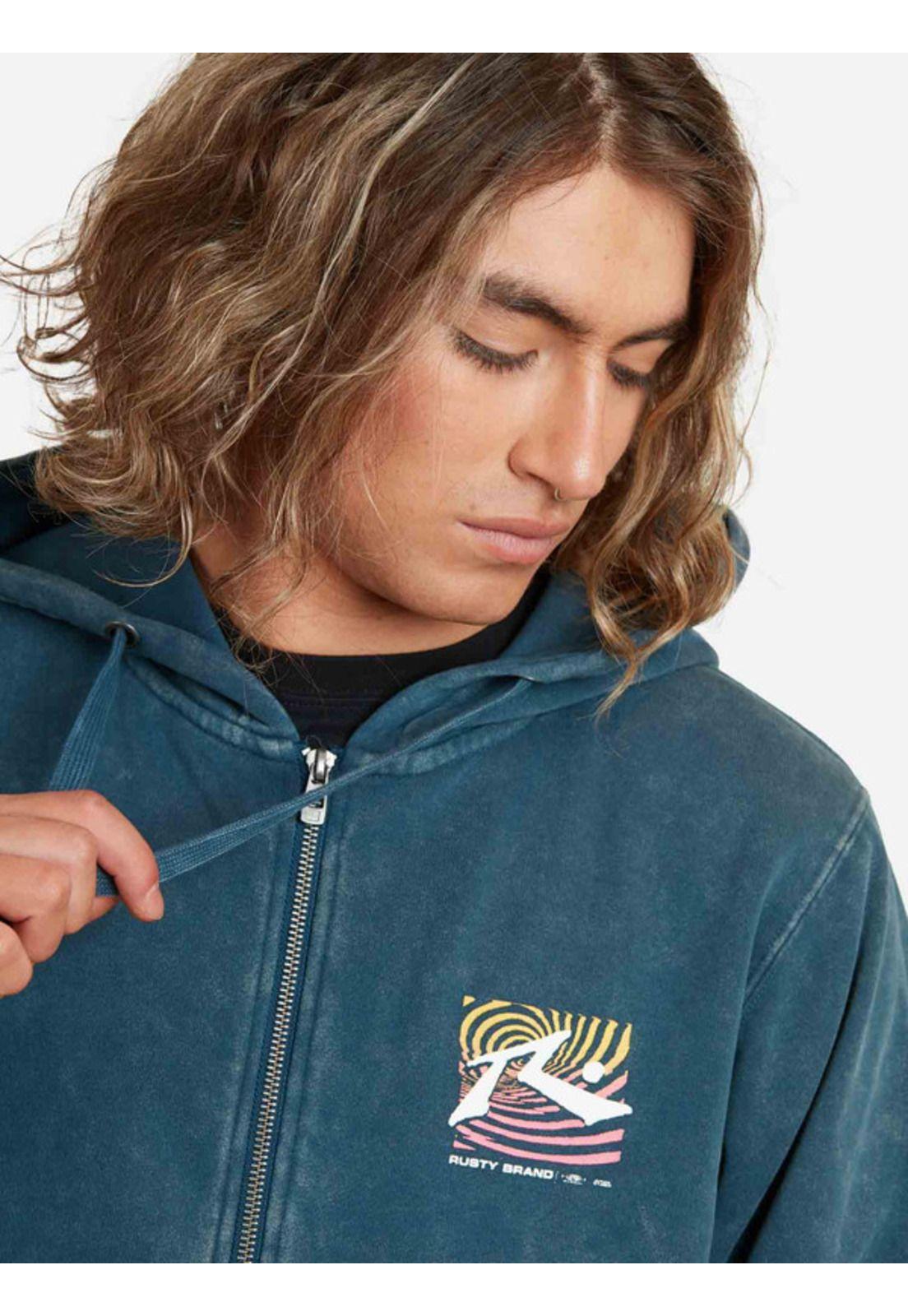 Poleron Madness Acid Full Zip Morado Hombre Rusty-2
