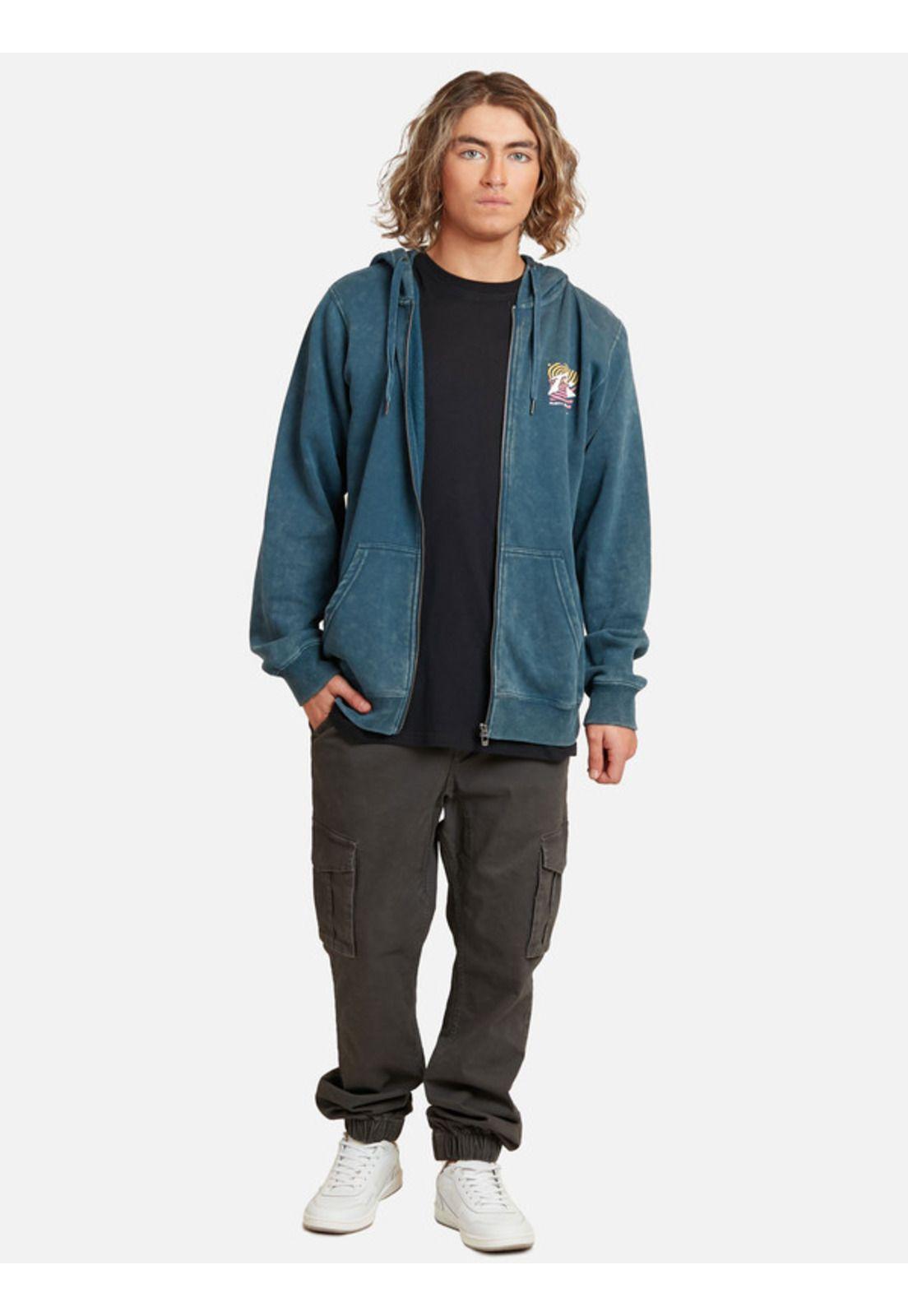 Poleron Madness Acid Full Zip Morado Hombre Rusty-3