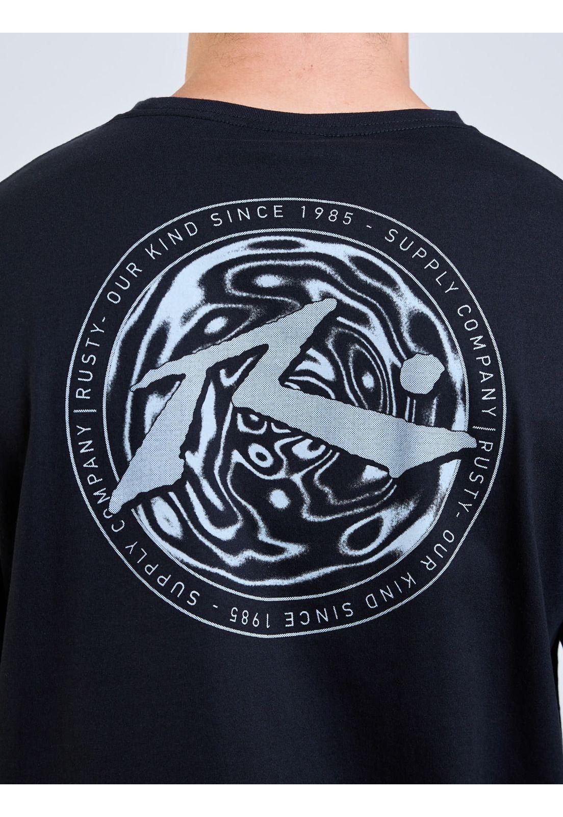 Polera ML Space Lava Negro Hombre Rusty-3