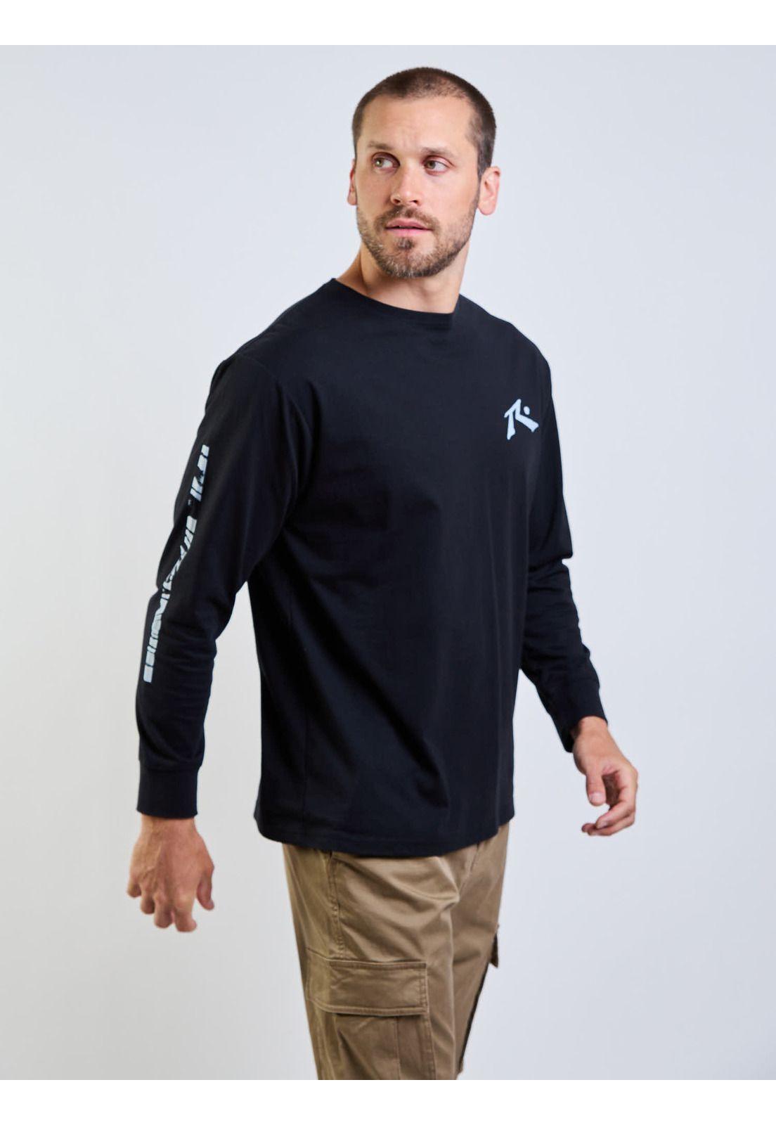 Polera ML Space Lava Negro Hombre Rusty-5