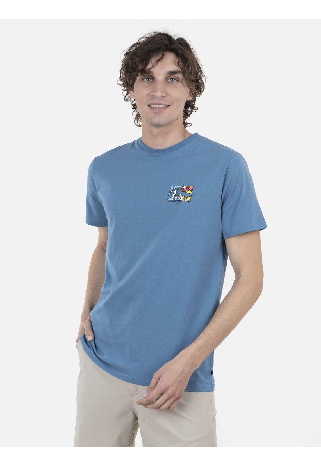 Polera Hombre SUNSET S/S TEE Azul Rusty-0