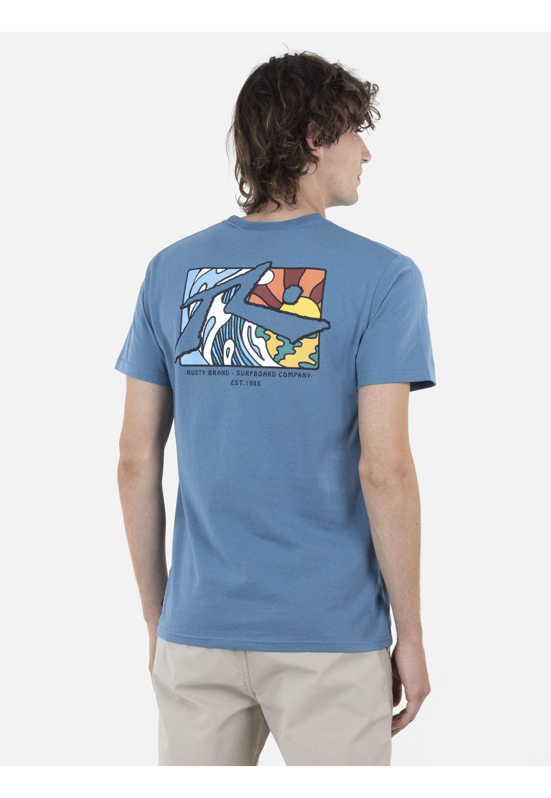 Polera Hombre SUNSET S/S TEE Azul Rusty-1