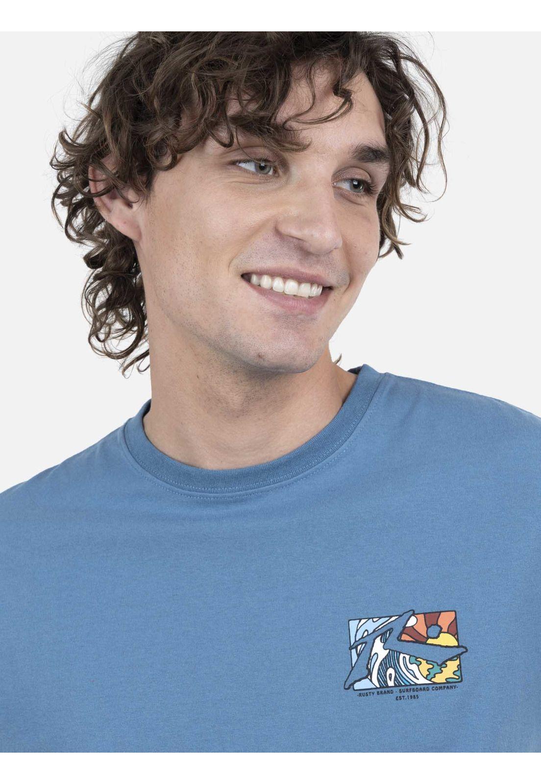Polera Hombre SUNSET S/S TEE Azul Rusty-2
