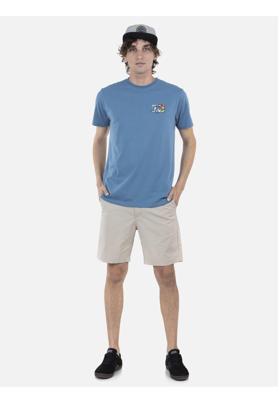 Polera Hombre SUNSET S/S TEE Azul Rusty-3