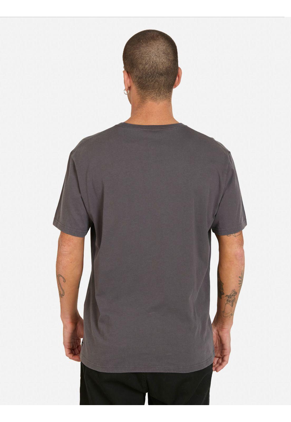 Polera MC Curb Gris Hombre Volcom-3