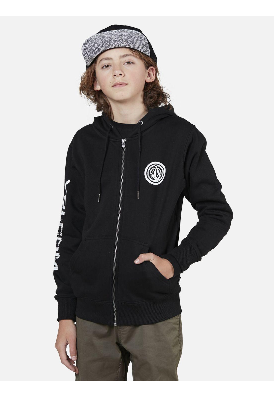 Poleron Fullzipper Juvenil 7O205-MV22 Negro Volcom-0