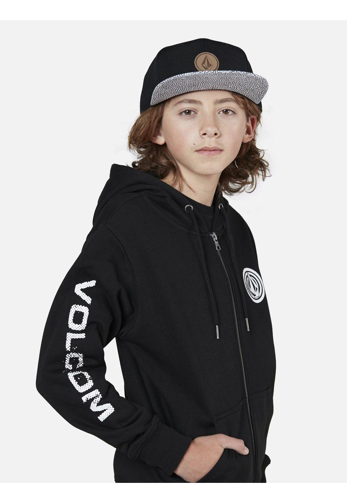 Poleron Fullzipper Juvenil 7O205-MV22 Negro Volcom-2