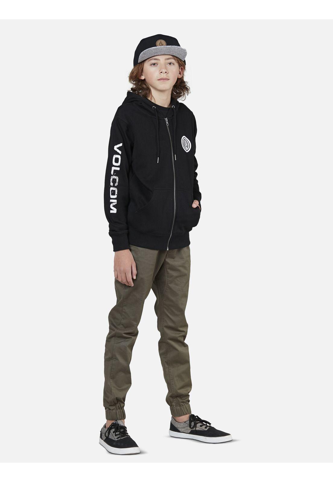 Poleron Fullzipper Juvenil 7O205-MV22 Negro Volcom-3