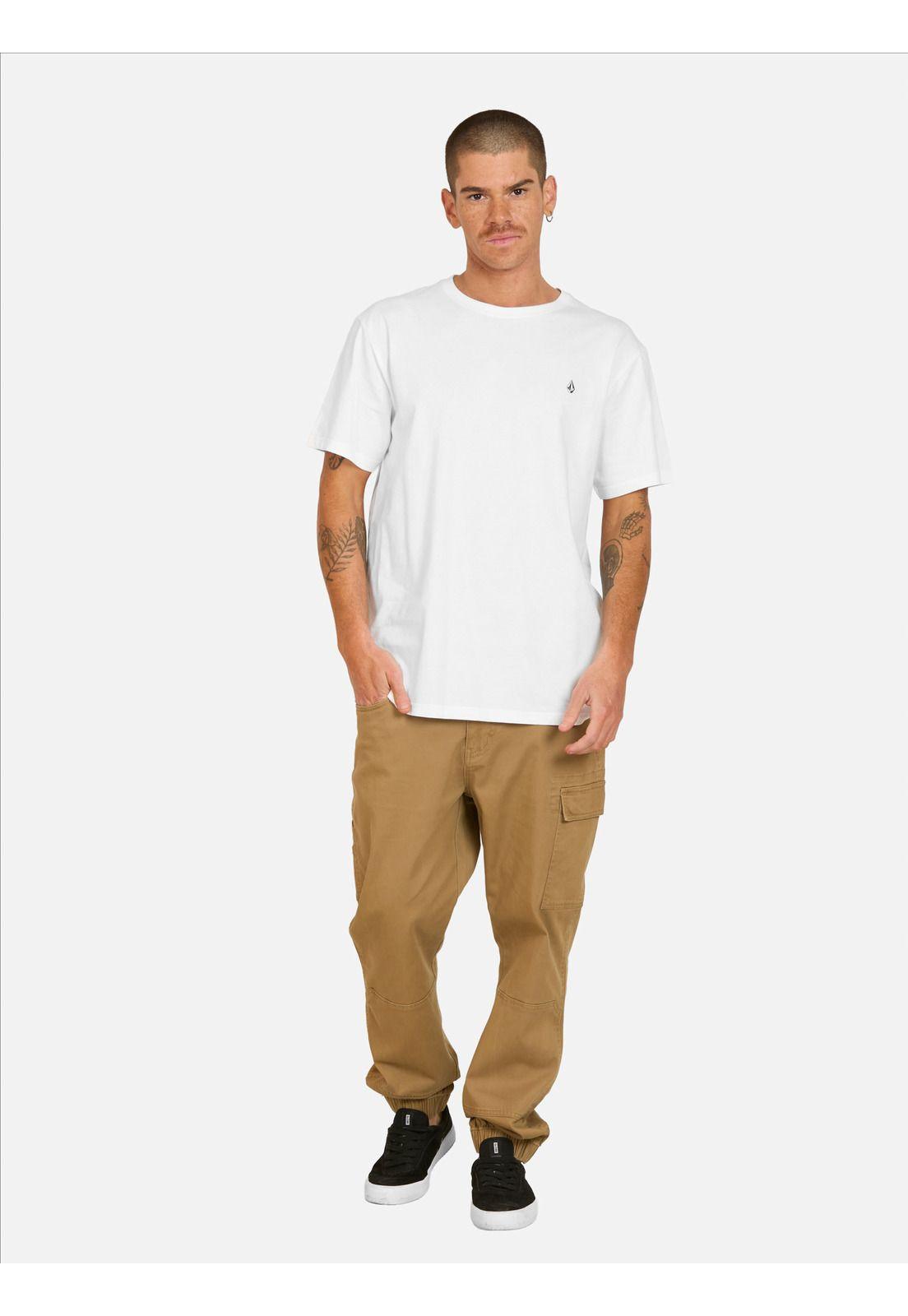 Polera MC Workwear Blanco Hombre Volcom-3