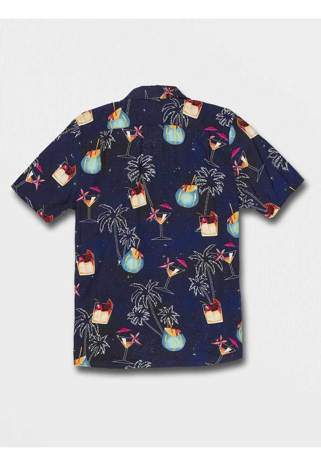 Camisa COSMIC VACA SS Hombre Azul Volcom-3