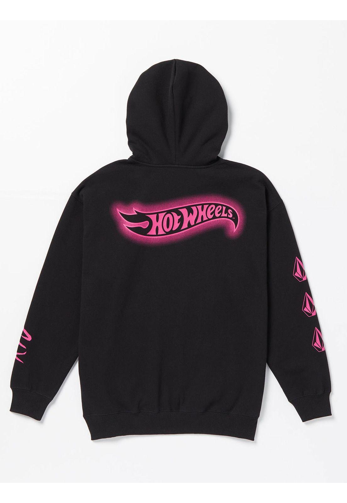 Poleron Rtj X Hot Wheels Negro Hombre Volcom-1