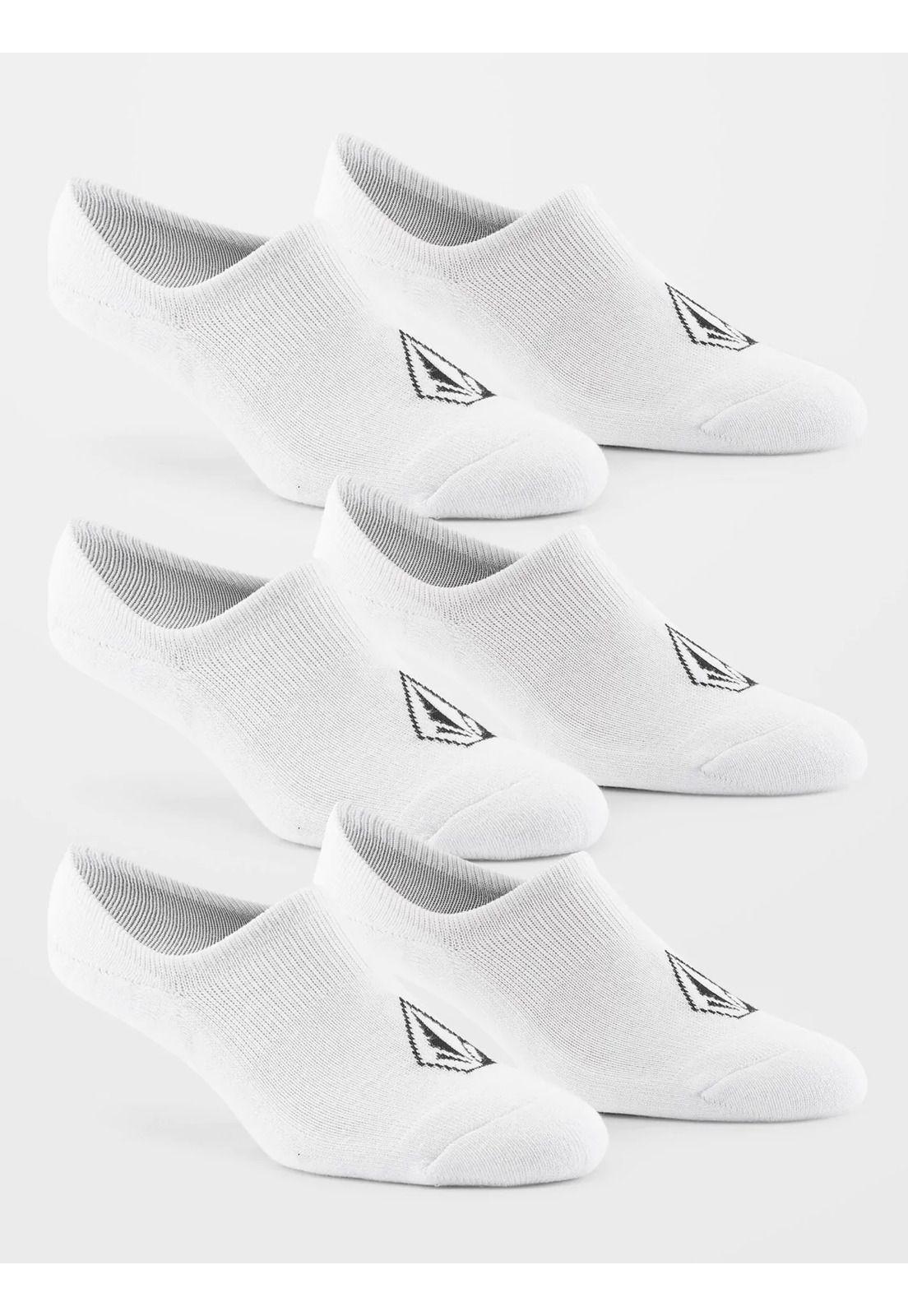 Calcetines NO SHOW STONE 3PK Blanco Volcom-1