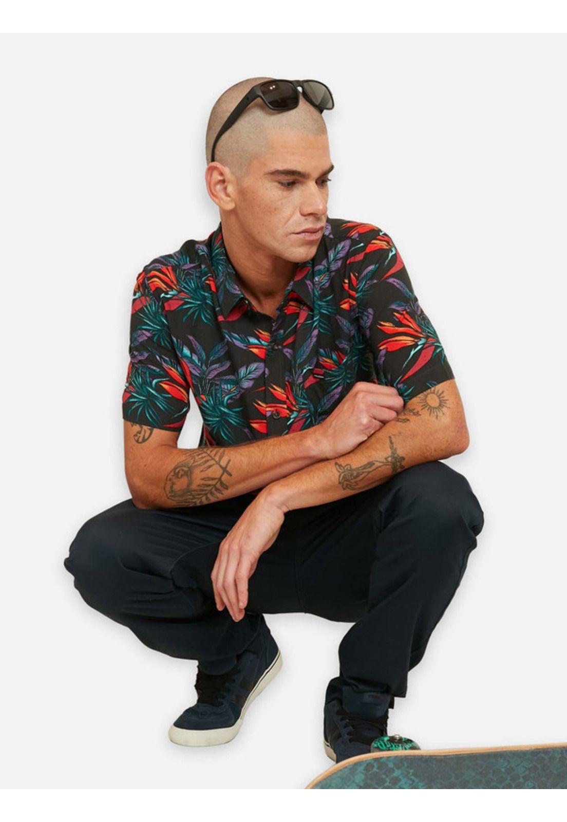 Camisa Birds Of Prey Drk Short Sleeve Shirt Multicolor Hombre Volcom-4
