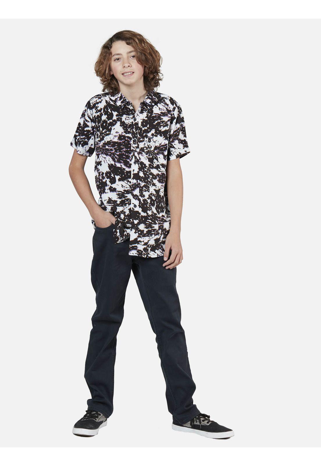 Camisa M/C Juvenil 7C342-MV22 Negro Volcom-3