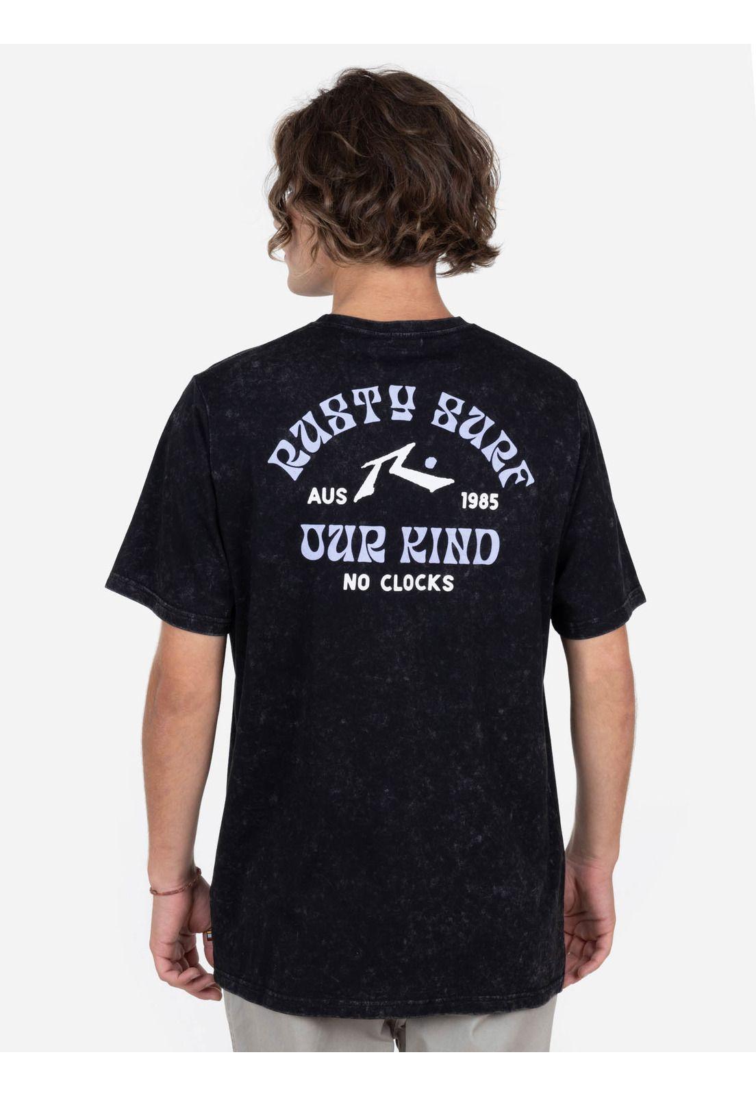 Polera OUR KIND SURF SS TEE Hombre Negro Rusty-1