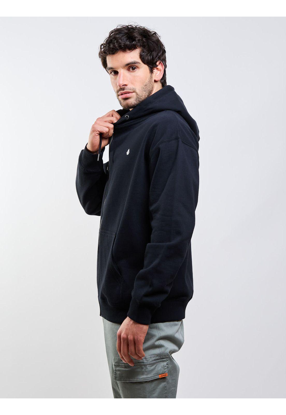 Poleron FZ Single Stone Zip Negro Hombre Volcom-2