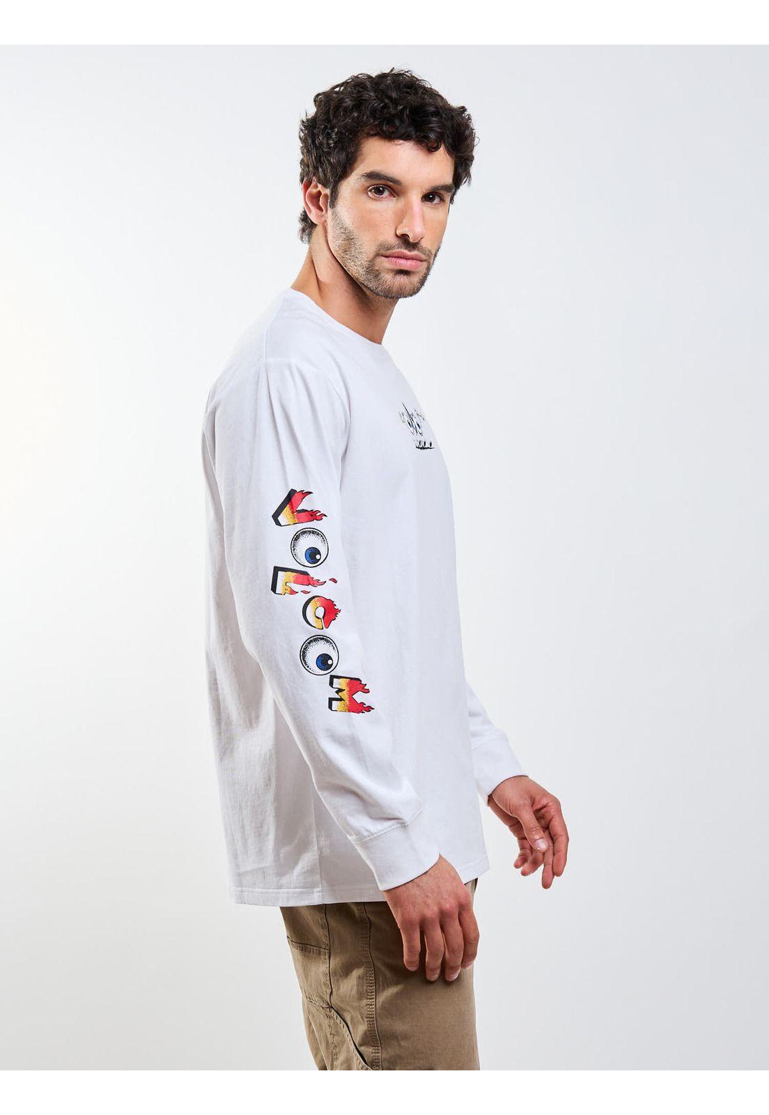 Polera ML Ds-Budz Blanco Hombre Volcom-2