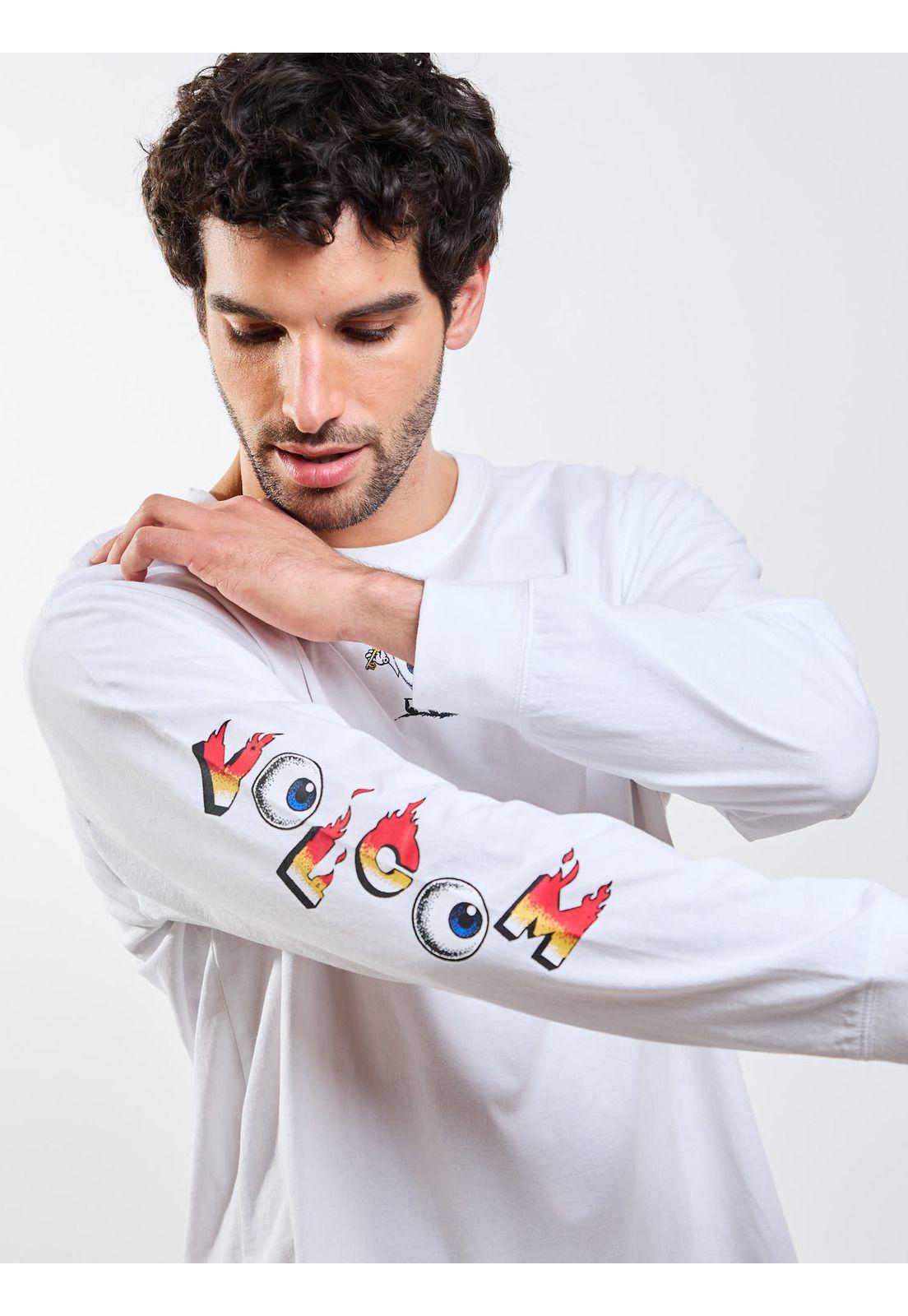 Polera ML Ds-Budz Blanco Hombre Volcom-3