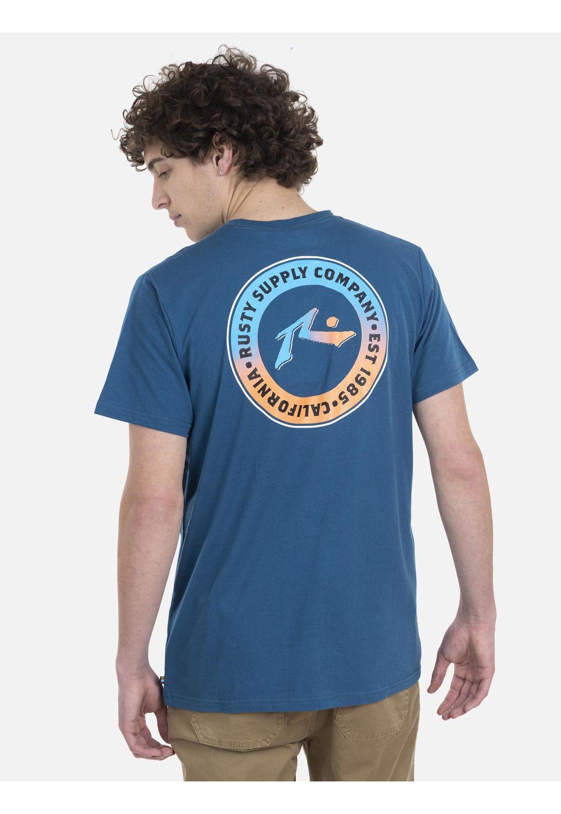 Polera Hombre SUPPLY CO S/S TEE Azul Rusty-1