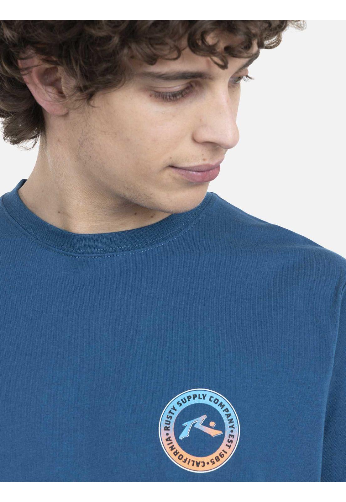 Polera Hombre SUPPLY CO S/S TEE Azul Rusty-2
