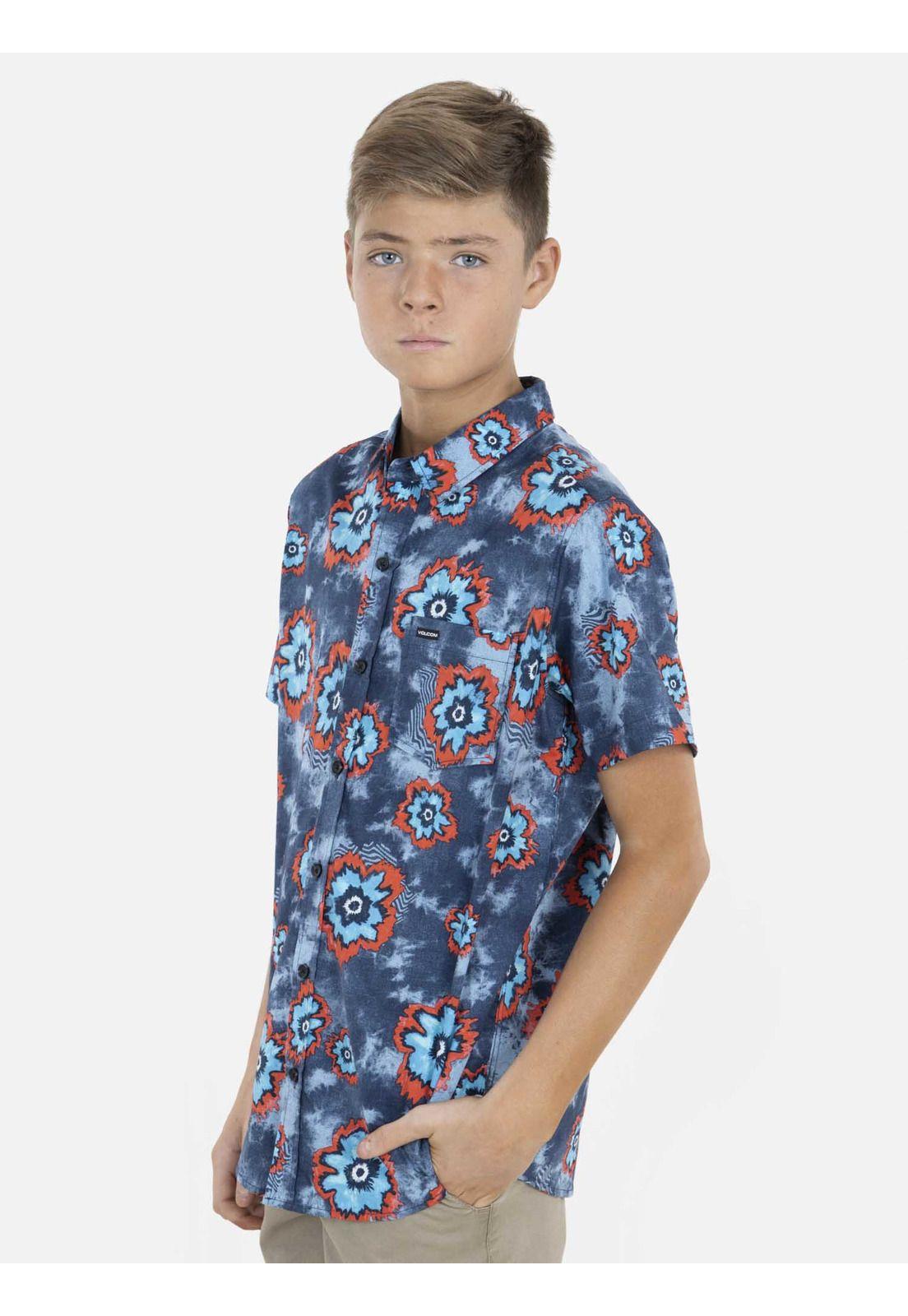 Camisa CHANDELIER FLORAL SHORT SLEEVE SHIRT Juvenil Multicolor Volcom-0