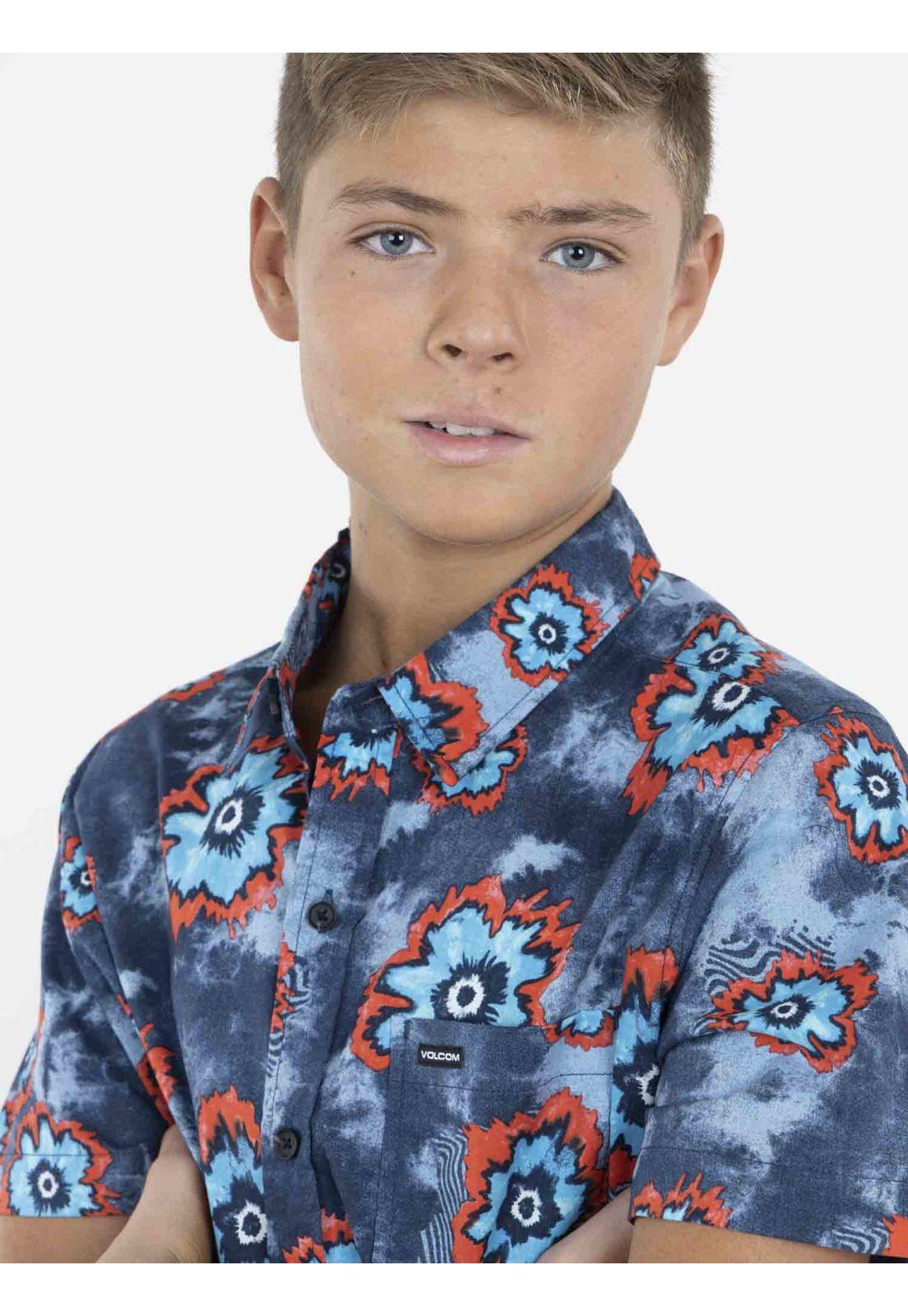 Camisa CHANDELIER FLORAL SHORT SLEEVE SHIRT Juvenil Multicolor Volcom-1