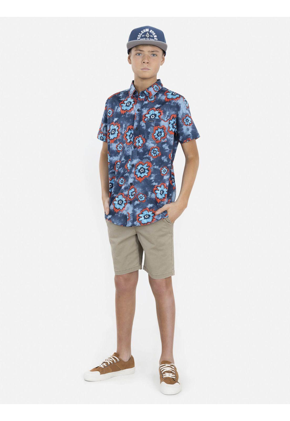 Camisa CHANDELIER FLORAL SHORT SLEEVE SHIRT Juvenil Multicolor Volcom-3
