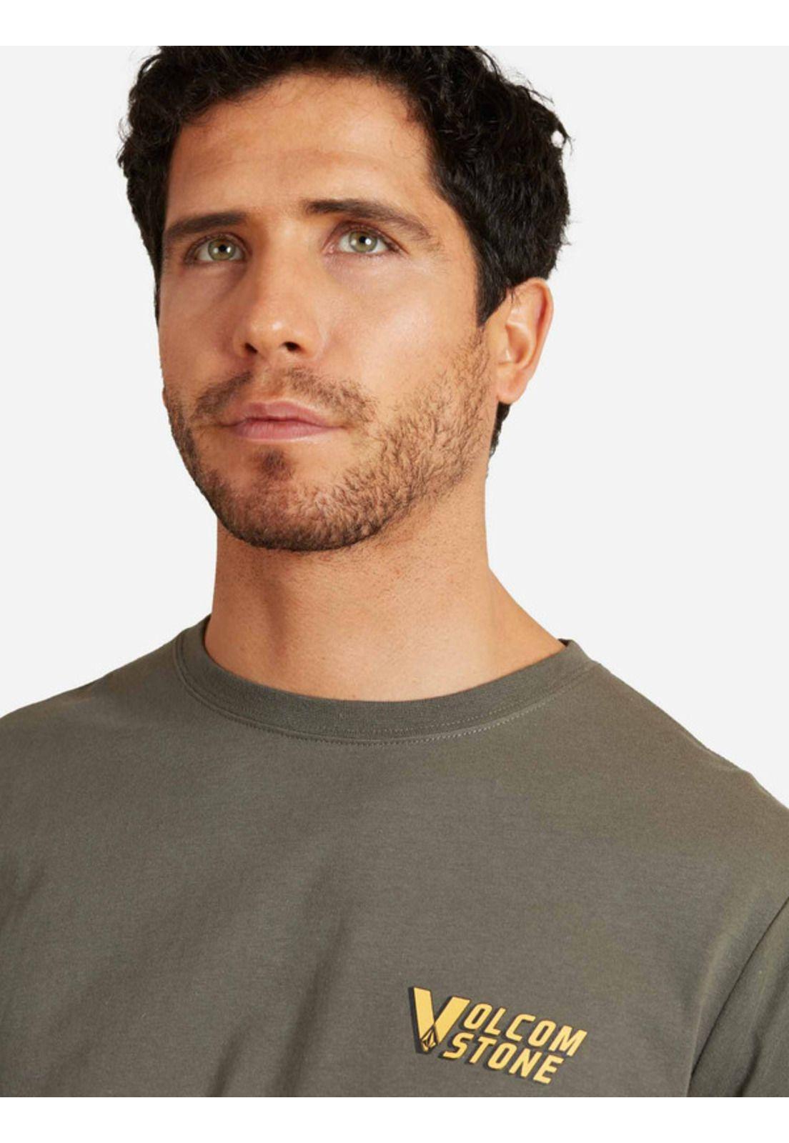 Polera Link Fill Sst Verde Hombre Volcom-3