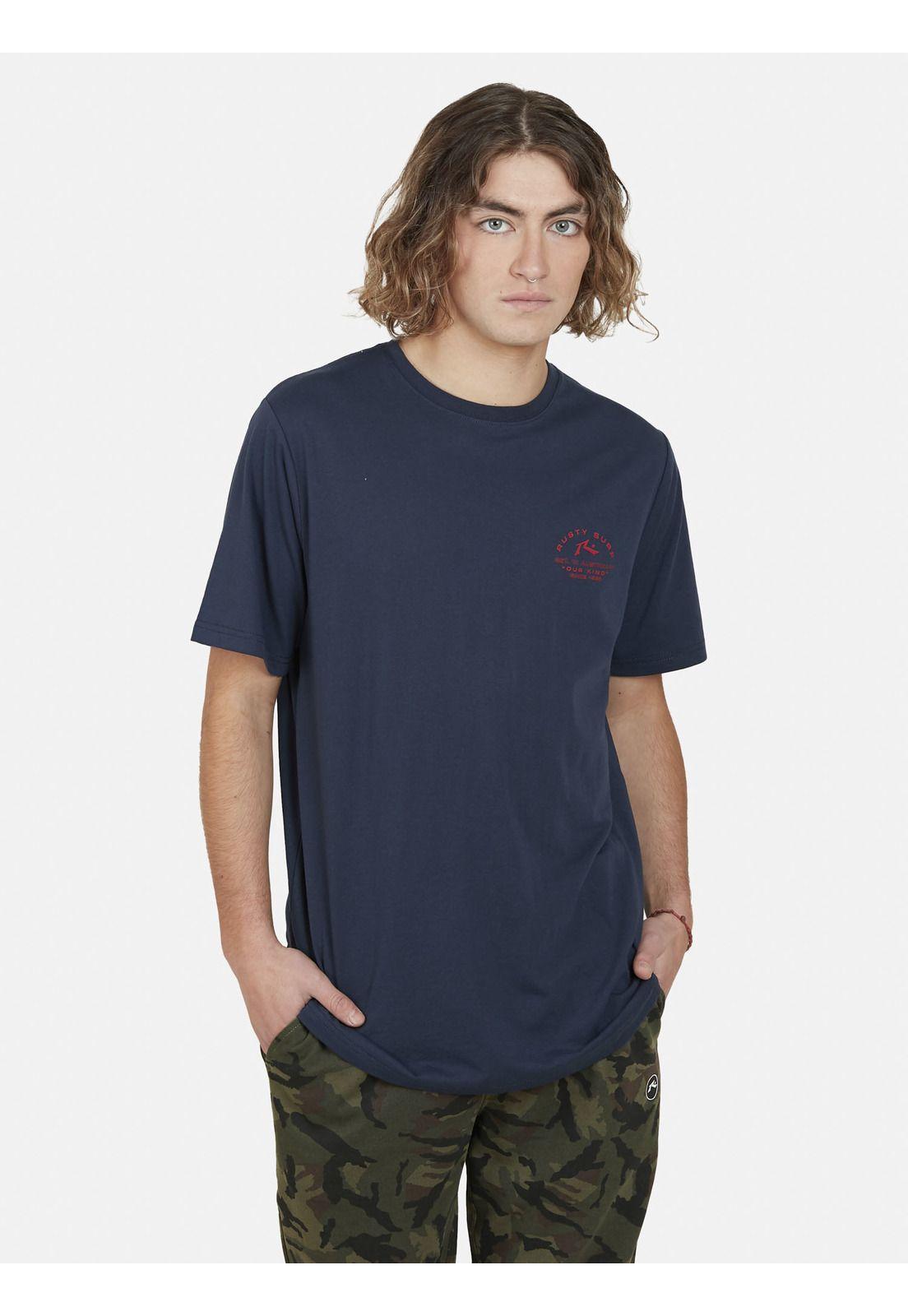 Polera Our Kind SS tee Hombre Azul Rusty-0