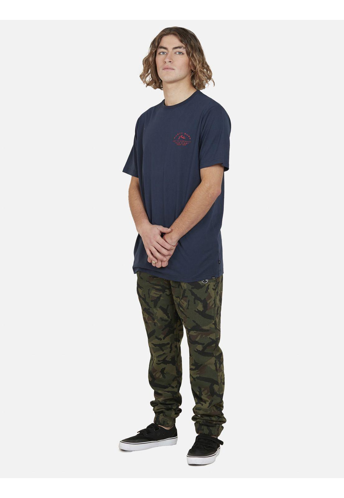 Polera Our Kind SS tee Hombre Azul Rusty-2