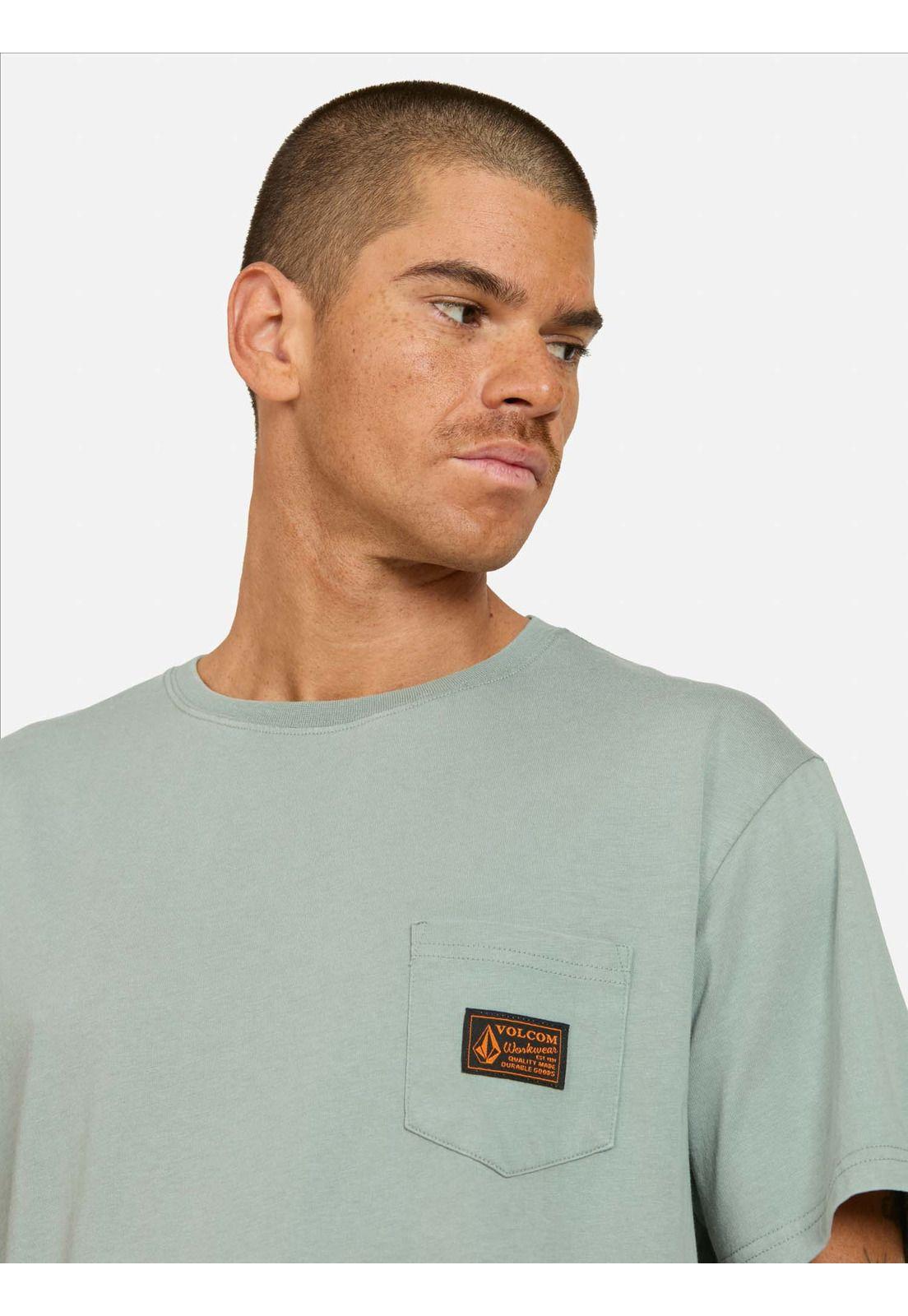 Polera MC Curb Verde Hombre Volcom-2