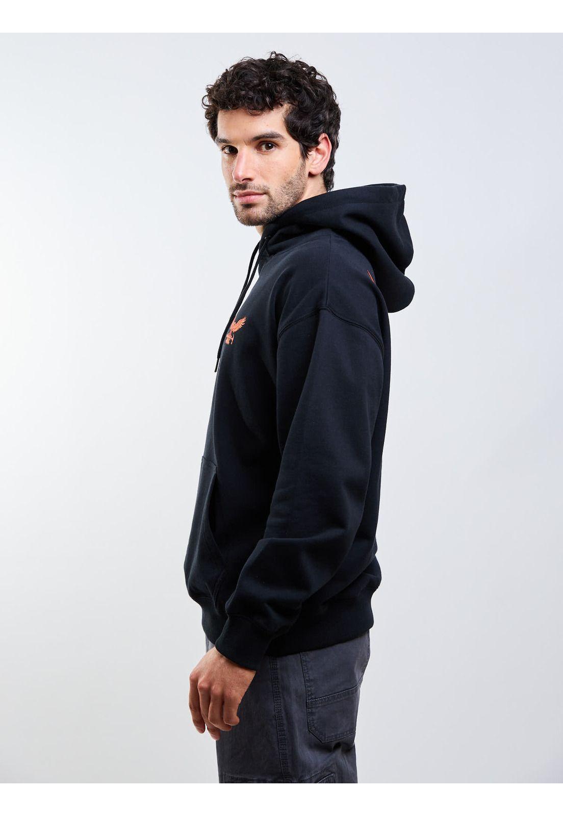 Poleron Canguro Hammered Po Negro Hombre Volcom-4